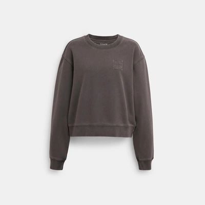 Shop Coach Outlet Garment Dye Crewneck In Grey