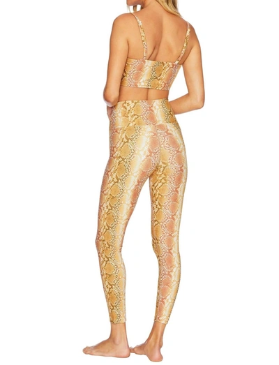 Beach Riot Piper Legging In Golden Snake In Multi