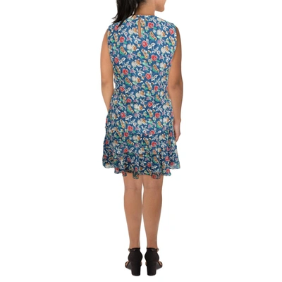 Shop Lauren Ralph Lauren Womens Layered Mini Shift Dress In Multi