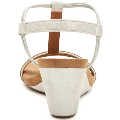 Style & Co Mulan Embellished Wedge Sandals, Created Macy's Women's Shoes In White