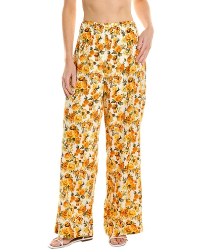 Shop Onia Air Linen-blend Pant In Yellow