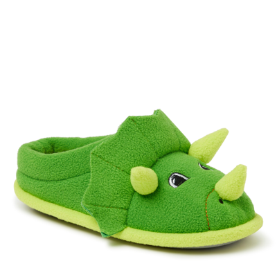 Shop Dearfoams Kid's Peyton Animal Slip On Clog Slippers In Green