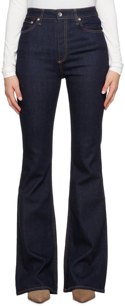 Rag & Bone Nina High-rise Flared Jeans In Rinse