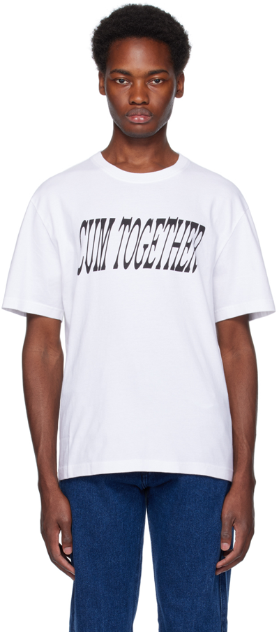 Shop Carne Bollente Ssense Exclusive White 'cum Together' T-shirt