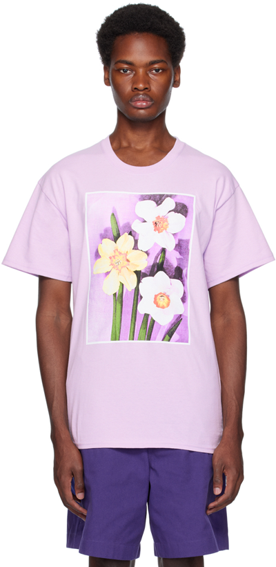 Shop Noah Purple Garden T-shirt In Lavendar