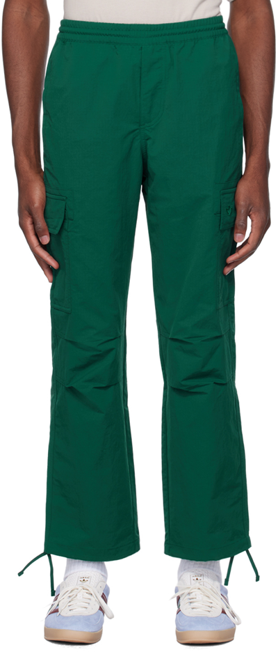 Shop Adidas Originals Green Drawstring Cargo Pants In Collegiate Green