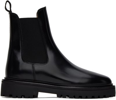 Isabel Marant 35mm Castay Brushed Leather Chelsea Boot In 01bk Black