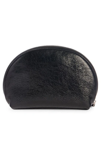 Shop Balenciaga Small Le Cagole Leather Pouch In Black