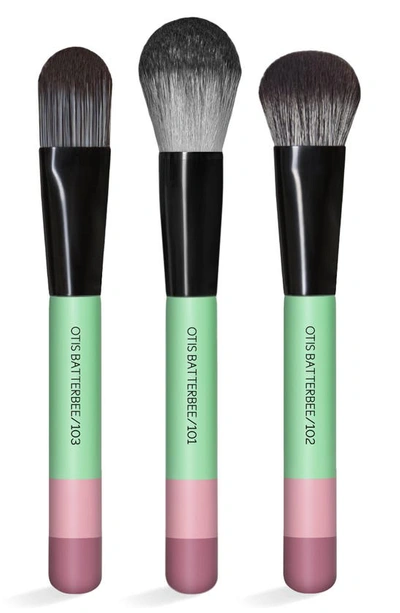 Shop Otis Batterbee Face Makeup Brush Set In Verde