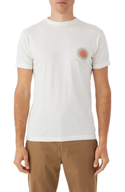 Shop O'neill Sun Graphic T-shirt In Off White