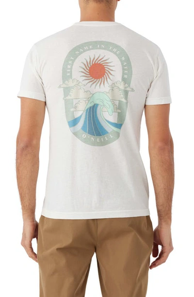 Shop O'neill Sun Graphic T-shirt In Off White
