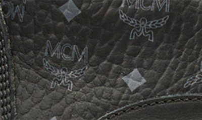 Shop Mcm Visetos Monogram Combat Boot In Black