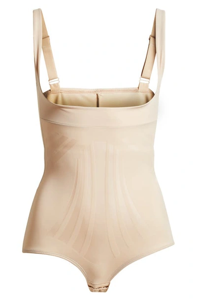 Shop Miraclesuit Modern Miracle™ Open Bust Shaping Bodysuit In Warm Beige