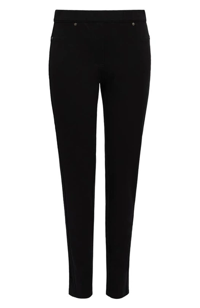 Shop Marina Rinaldi Milano Knit Jersey Leggings In Black