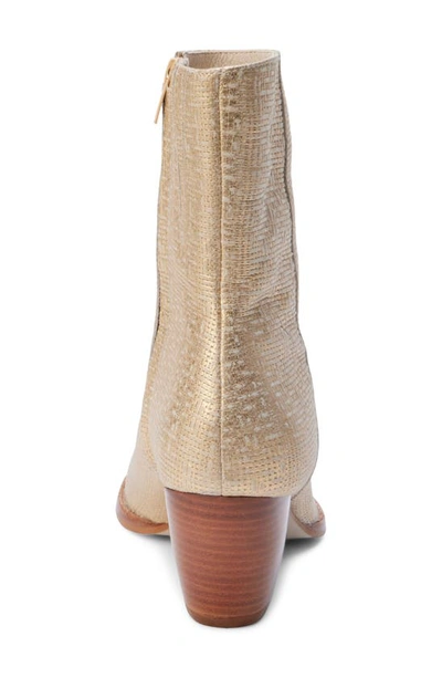 Shop Matisse Caty Western Pointed Toe Bootie In Gold Weave