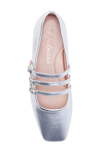 Shop Matisse Nova Strappy Ballet Flat In Silver