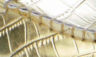 Shop Matisse Tasha Penny Loafer Mule In Gold Croc