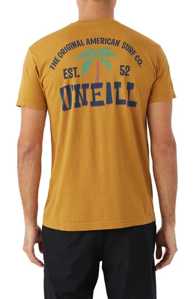 Shop O'neill Rocker Graphic T-shirt In Golden