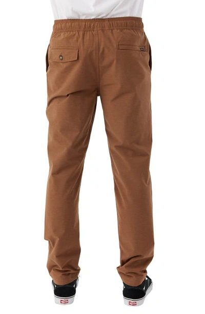 Shop O'neill Venture Elastic Waist Pants In Medium Brown