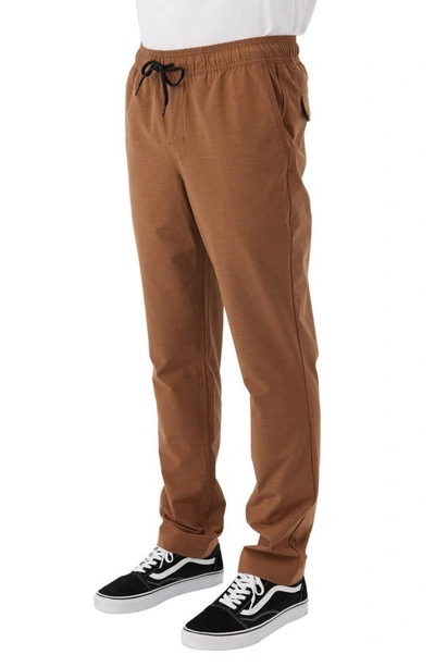 Shop O'neill Venture Elastic Waist Pants In Medium Brown
