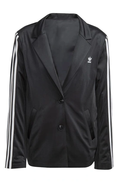 Shop Adidas Originals Adicolor Classics 3-stripes Recycled Polyester Blazer In Black