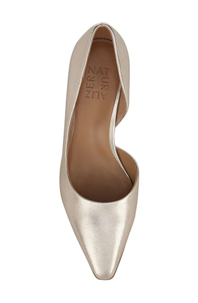 Shop Naturalizer Dalary Pointed Toe Pump In Champagne Metallic Leather
