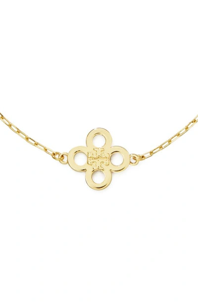 Tory Burch Kira Clover Bracelet In Tory Gold