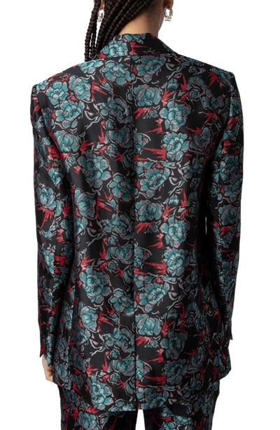 Shop Zadig & Voltaire Floral Jacket In Noir