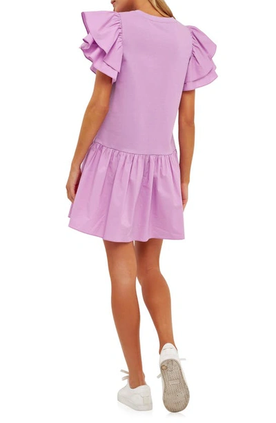 English Factory Women's Layered Ruffles Mini Dress In Pink