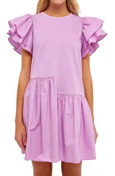 English Factory Women's Layered Ruffles Mini Dress In Pink