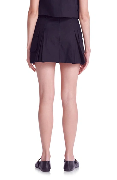 English Factory Women's Flap Pocket Mini Cargo Skort In Black
