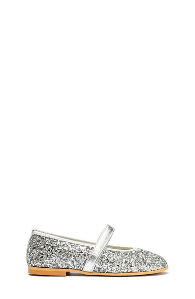 Shop Childrenchic Kids' Glitter Mary Jane In Silver Sparkle