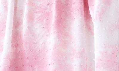 Shop Free The Roses Tie Dye Swiss Dot Tiered Dress In Pink Multi