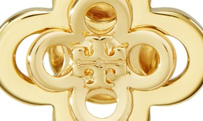 Shop Tory Burch Kira Clover Stud Earrings In Tory Gold