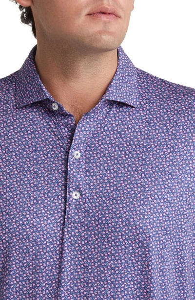 Shop Johnnie-o Orson Floral Performance Polo In Navy