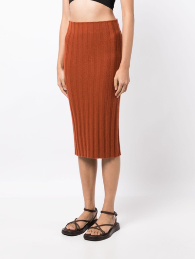 Shop Cashmere In Love Lenny Pencil Skirt In Brown