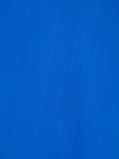 Acne Studios Logo-print Silk Scarf In Blue