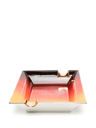 St Dupont Montecristo Gradient-effect Ashtray In Orange