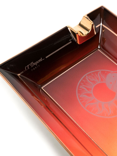 St Dupont Montecristo Gradient-effect Ashtray In Orange