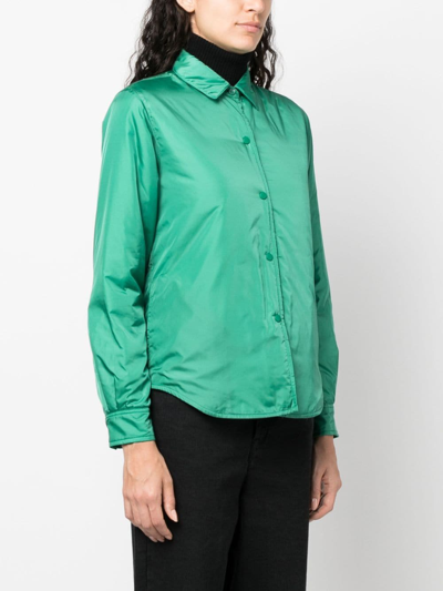 Shop Aspesi Long-sleeve Buttoned Shirt In Green