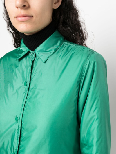Shop Aspesi Long-sleeve Buttoned Shirt In Green