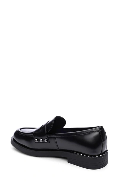 Ash Whisper Studded Round Toe Loafers In Nero