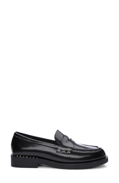 Ash Whisper Studded Round Toe Loafers In Nero