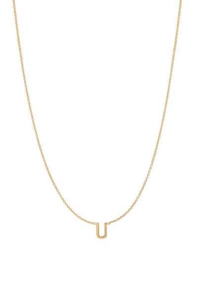 Shop Bychari Initial Pendant Necklace In 14k Yellow Gold