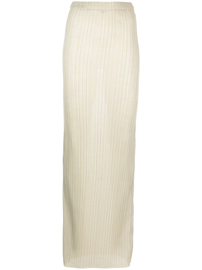 LUDOVIC DE SAINT SERNIN PLEATED MAXI SKIRT 