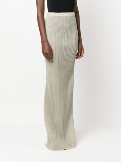 LUDOVIC DE SAINT SERNIN PLEATED MAXI SKIRT 