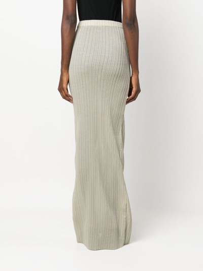 LUDOVIC DE SAINT SERNIN PLEATED MAXI SKIRT 