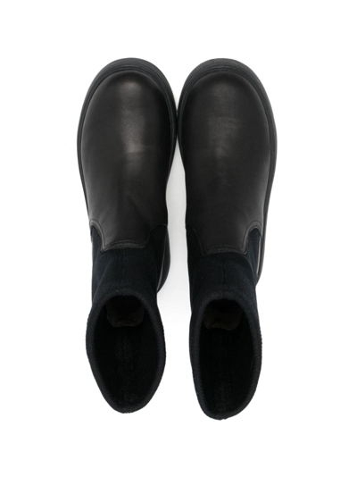 Camper Norte Round-toe Leather Boots In Black