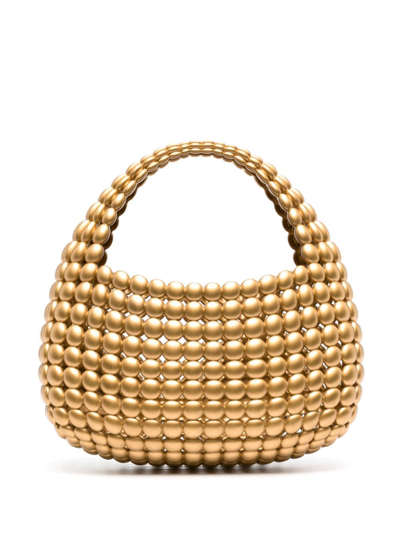 Shop Jw Anderson Bubble Basket Tote Bag In Gold