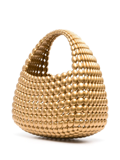 Shop Jw Anderson Bubble Basket Tote Bag In Gold